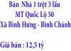 Bán Nhà mặt tiền Đường Quốc Lộ 50, Xã Bình Hưng, Huyện Bình Chánh, Tp Hồ Chí Minh