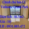 Chính chủ bán nhà chung cư  Vinhome Grand Park