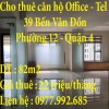 Cho thuê căn hộ Office -Tel 39 Bến Vân Đồn, Quận 4