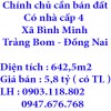 Chính chủ cần bán đất có nhà cấp 4 ở Xã Bình Minh  - Trảng Bom - Đồng Nai