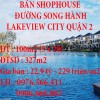 BÁN SHOPHOUSE ĐƯỜNG SONG HÀNH LAKEVIEW CITY QUẬN 2