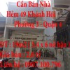 Cần Bán Nhà Hẻm 49 Khánh Hội, Phường 3, Quận 4, TP HCM