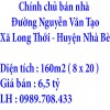 Chính chủ bán nhà Đường Nguyễn Văn Tạo, Xã Long Thới, Huyện Nhà Bè,TPHCM