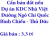 Cần bán đất nền Dự án KDC Nhà Việt, Đường Ngô Chí Quốc, Phường Bình Chiểu, Thủ Đức, Hồ Chí Minh