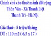 Chính chủ cho thuê mảnh đất rộng 110m2 tại Thôn Văn, Xã Thanh Liệt, Thanh Trì,Hà Nội