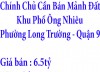 Chính Chủ Cần Bán Mảnh Đất Khu Phố Ông Nhiêu, Phường Long Trường Quận 9 TP Hồ Chí Minh