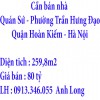 Cần bán nhà ở số 66 phố Quán Sứ, Phường Trần Hưng Đạo, Quận Hoàn Kiếm, Hà Nội