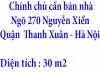 Chính chủ cần bán nhà Ngõ 270 Nguyễn Xiển - Quận  Thanh Xuân - TP  Hà Nội